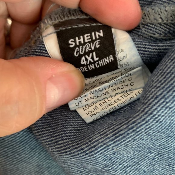 Shein Crop Denim Jacket Size 4X - Picture 6 of 6